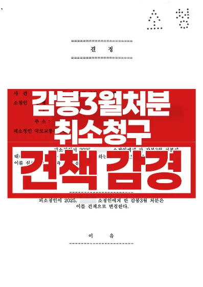 공무원 징계 소청 감봉3월→견책