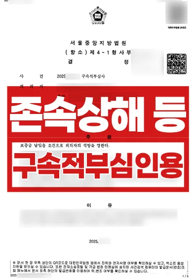 가족 갈등 중 현행범 체포·구속 | 존속상해 등 구속적부심 인용