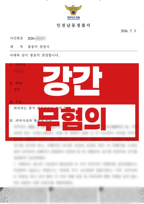 강간-무혐의 사례