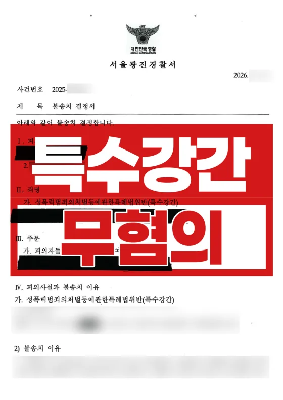특수강간 무혐의 사례